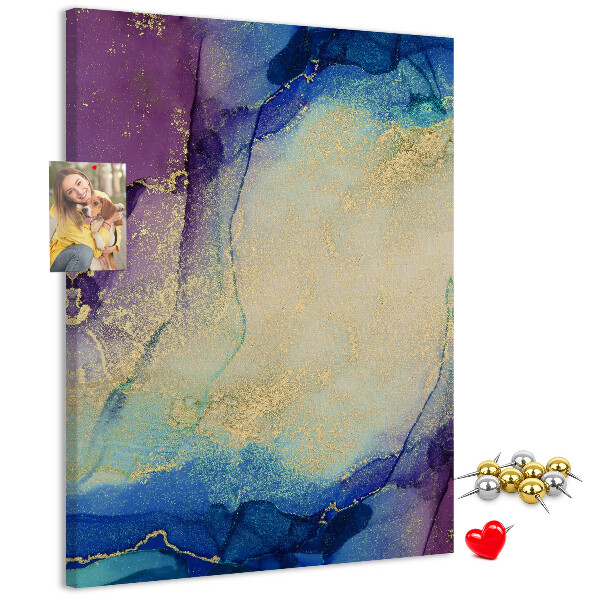 Kurk met bedrukking abstract patroon in blauwe tinten