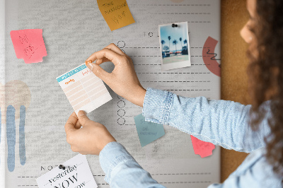 Bedrukte kurk planner met abstracte vormen
