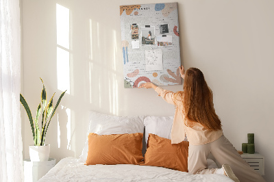 Bedrukte kurk planner met abstracte vormen