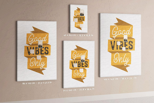 Kurken prikbord met stijlvolle grafische prints en positieve vibes