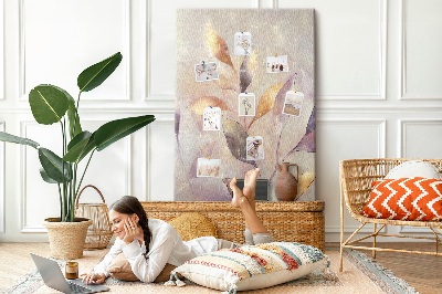 Kurk bedrukken fijne blaadjes in pasteltinten