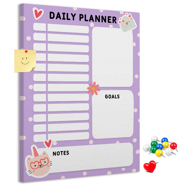 Dagplanner van kurk in pastelkleuren