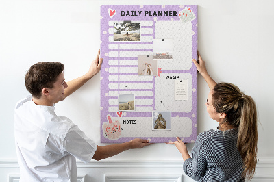 Dagplanner van kurk in pastelkleuren