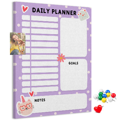 Dagplanner van kurk in pastelkleuren