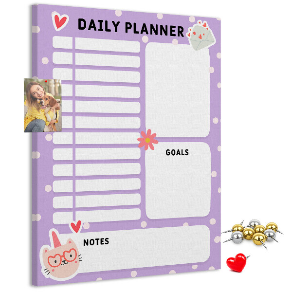 Dagplanner van kurk in pastelkleuren