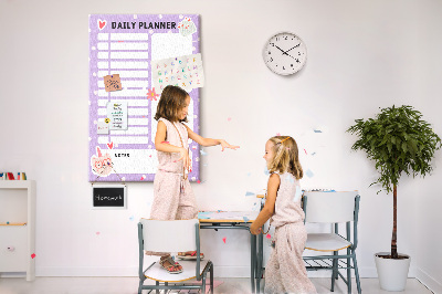 Dagplanner van kurk in pastelkleuren