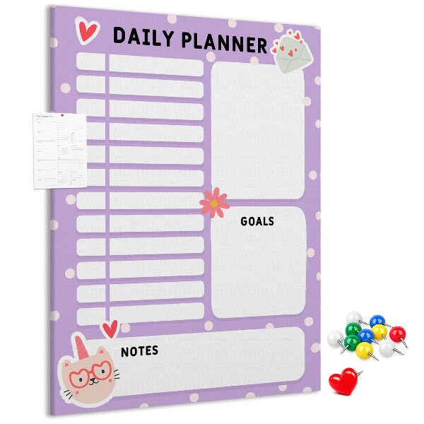 Dagplanner van kurk in pastelkleuren