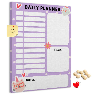 Dagplanner van kurk in pastelkleuren