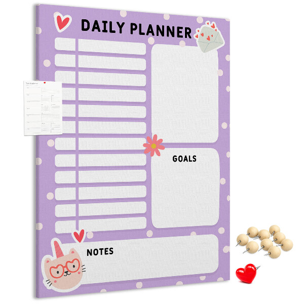 Dagplanner van kurk in pastelkleuren