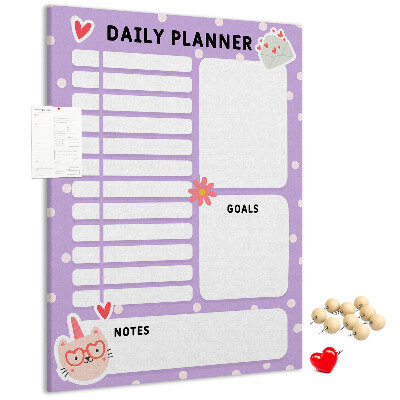Dagplanner van kurk in pastelkleuren
