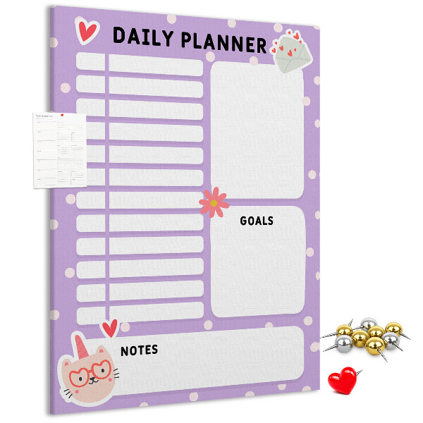 Dagplanner van kurk in pastelkleuren