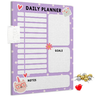 Dagplanner van kurk in pastelkleuren