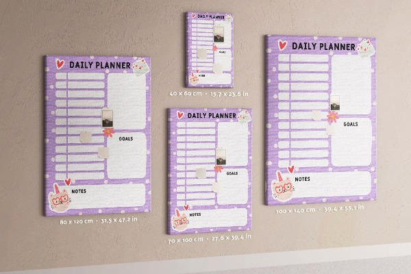 Dagplanner van kurk in pastelkleuren