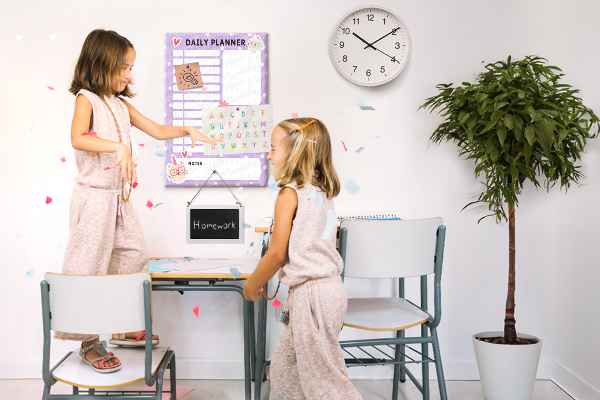 Dagplanner van kurk in pastelkleuren