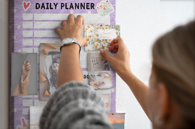 Dagplanner van kurk in pastelkleuren