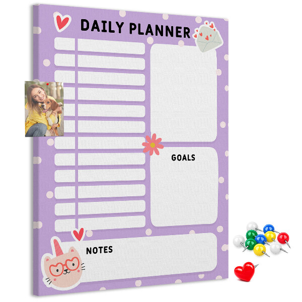 Dagplanner van kurk in pastelkleuren