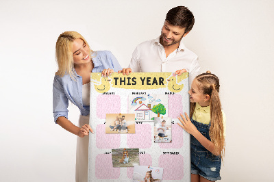 Kurk kalender met vrolijk vogelmotief