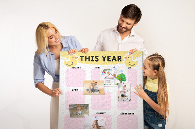 Kurk kalender met vrolijk vogelmotief