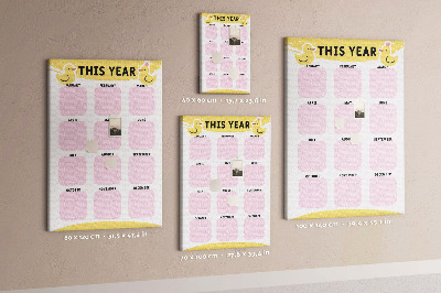 Kurk kalender met vrolijk vogelmotief
