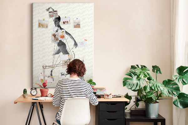 Kurken prikbord Dansen in een netwerk van onzichtbare draden