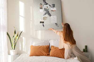 Kurken prikbord Dansen in een netwerk van onzichtbare draden