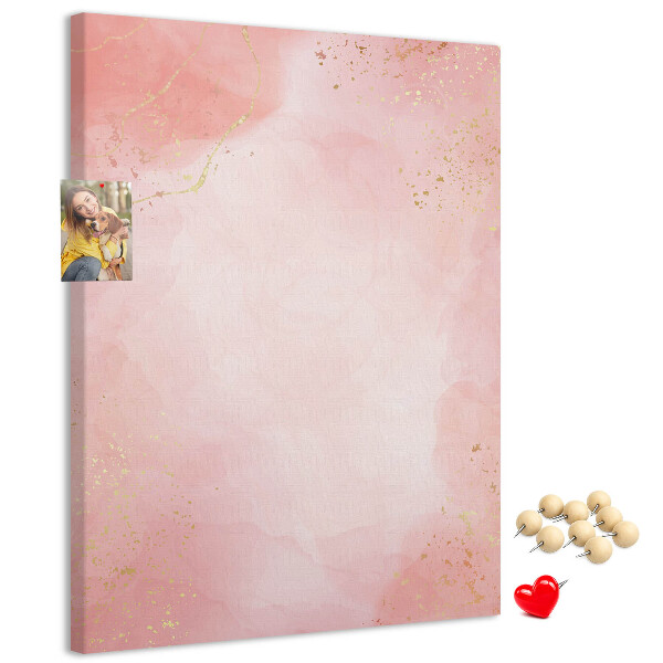 Kurk bedrukken met een delicate roze achtergrond en gouden accenten
