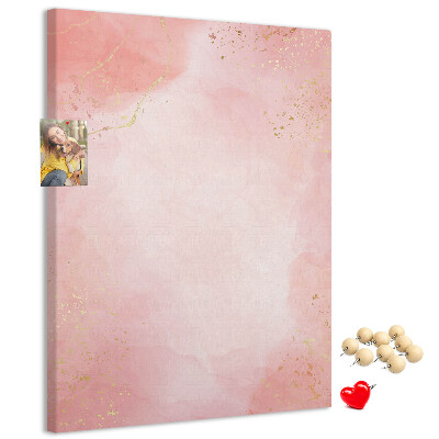 Kurk bedrukken met een delicate roze achtergrond en gouden accenten