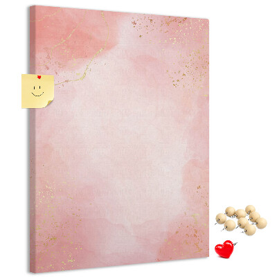 Kurk bedrukken met een delicate roze achtergrond en gouden accenten