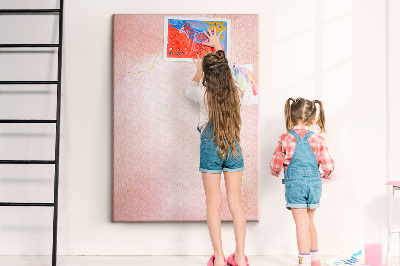 Kurk bedrukken met een delicate roze achtergrond en gouden accenten