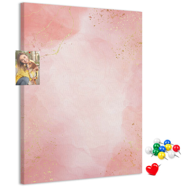 Kurk bedrukken met een delicate roze achtergrond en gouden accenten
