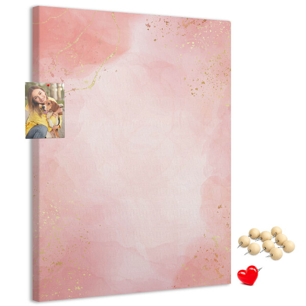 Kurk bedrukken met een delicate roze achtergrond en gouden accenten