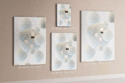 Memobord van kurk met print van abstracte witte bollen