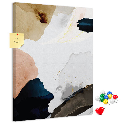 Kurk bedrukken met abstracte stippen in gedempte kleuren