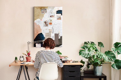 Kurk bedrukken met abstracte stippen in gedempte kleuren