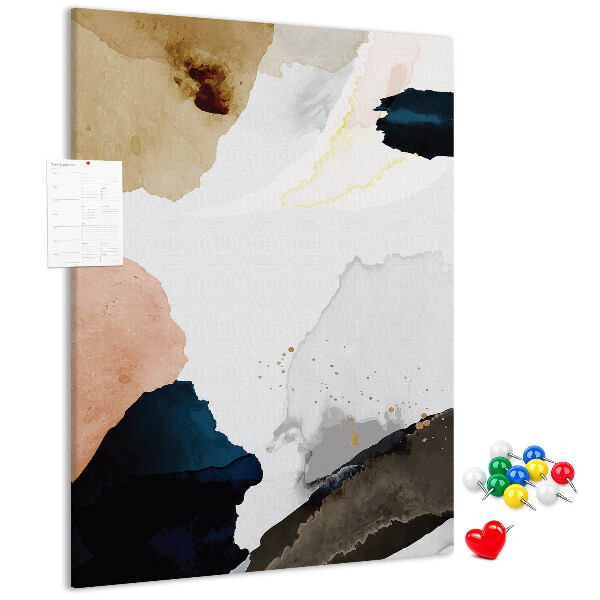 Kurk bedrukken met abstracte stippen in gedempte kleuren