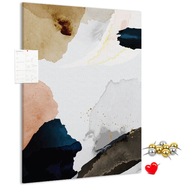 Kurk bedrukken met abstracte stippen in gedempte kleuren
