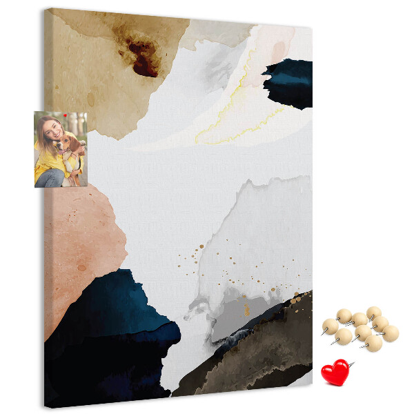 Kurk bedrukken met abstracte stippen in gedempte kleuren