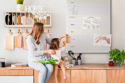 Kurken memobord maaltijdplanner voor de hele week