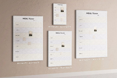 Kurken memobord maaltijdplanner voor de hele week