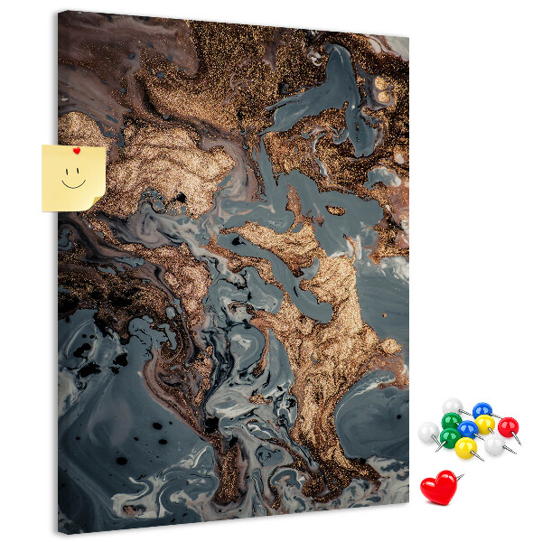 Kurk met bedrukking abstracte golven met een metallic accent
