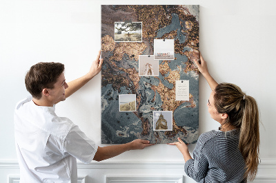 Kurk met bedrukking abstracte golven met een metallic accent