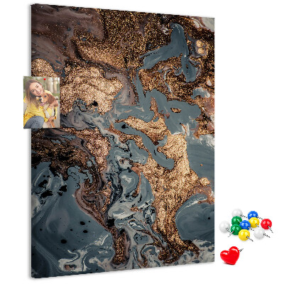 Kurk met bedrukking abstracte golven met een metallic accent
