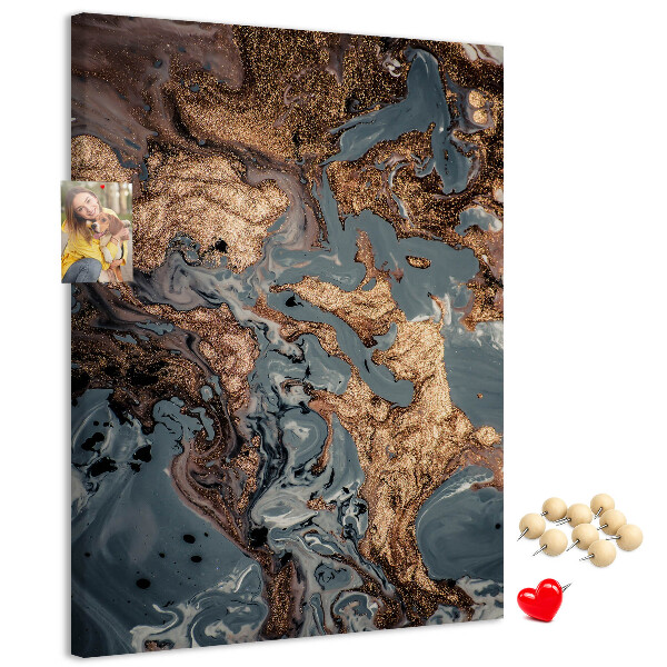 Kurk met bedrukking abstracte golven met een metallic accent