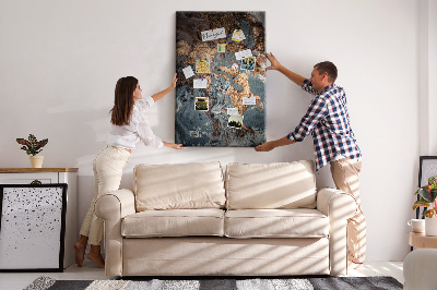 Kurk met bedrukking abstracte golven met een metallic accent