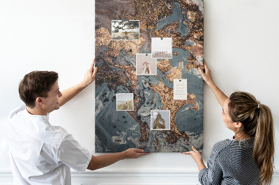 Kurk met bedrukking abstracte golven met een metallic accent