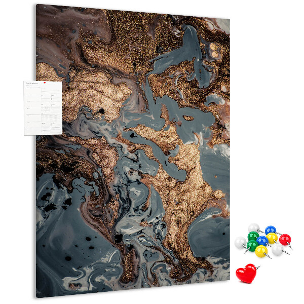 Kurk met bedrukking abstracte golven met een metallic accent