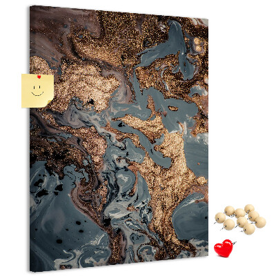 Kurk met bedrukking abstracte golven met een metallic accent