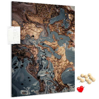Kurk met bedrukking abstracte golven met een metallic accent