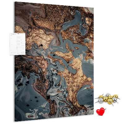 Kurk met bedrukking abstracte golven met een metallic accent