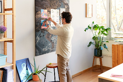 Kurk met bedrukking abstracte golven met een metallic accent